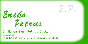 eniko petrus business card