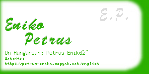 eniko petrus business card